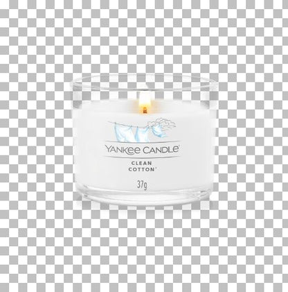 Yankee Candle - Candela votiva in vetro Clean Cotton