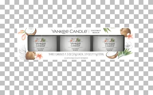 Yankee Candle - Candele votive in vetro - set da 3 - Coconut Beach ->